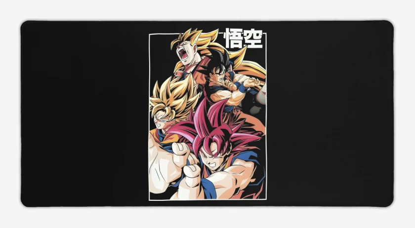 Mouse pad Gamer Negro de Kakaroto Legendario