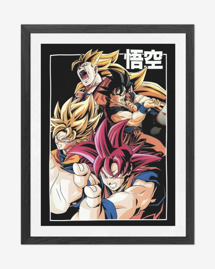 Cuadro decorativo Negro de Kakaroto Legendario