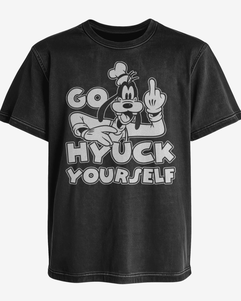 Polera desgastada Negro de Goofyuck Yourself