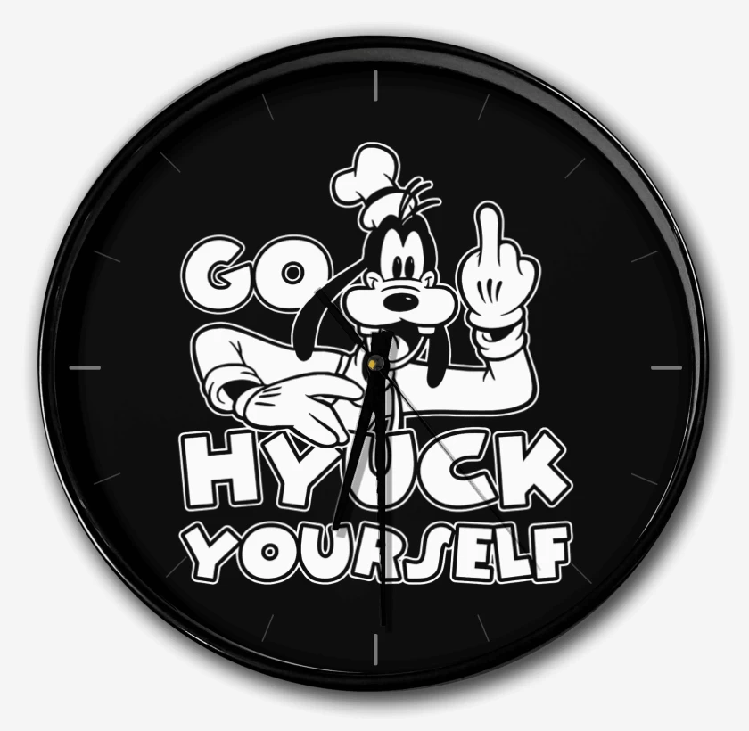 Reloj Negro de Goofyuck Yourself