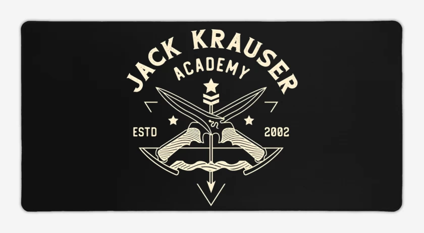 Mouse pad Gamer Negro de Krauser ACADEMY