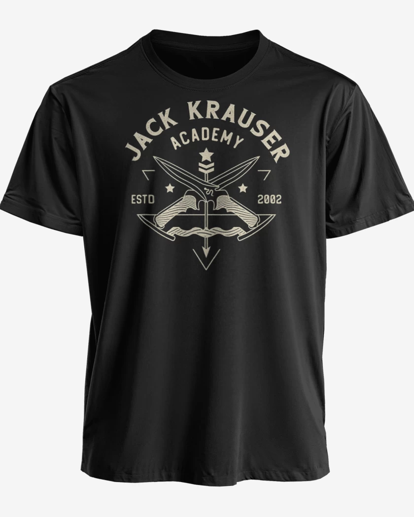 Polera premium Negro de Krauser ACADEMY