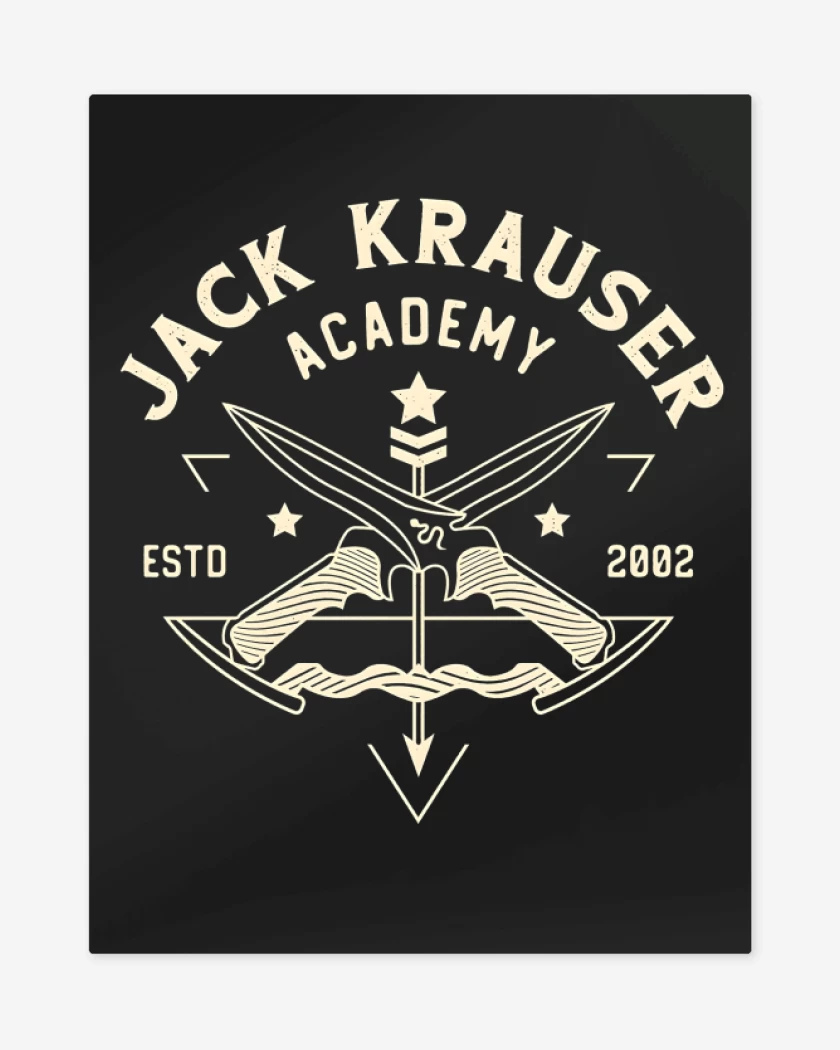 Print metalico Negro de Krauser ACADEMY
