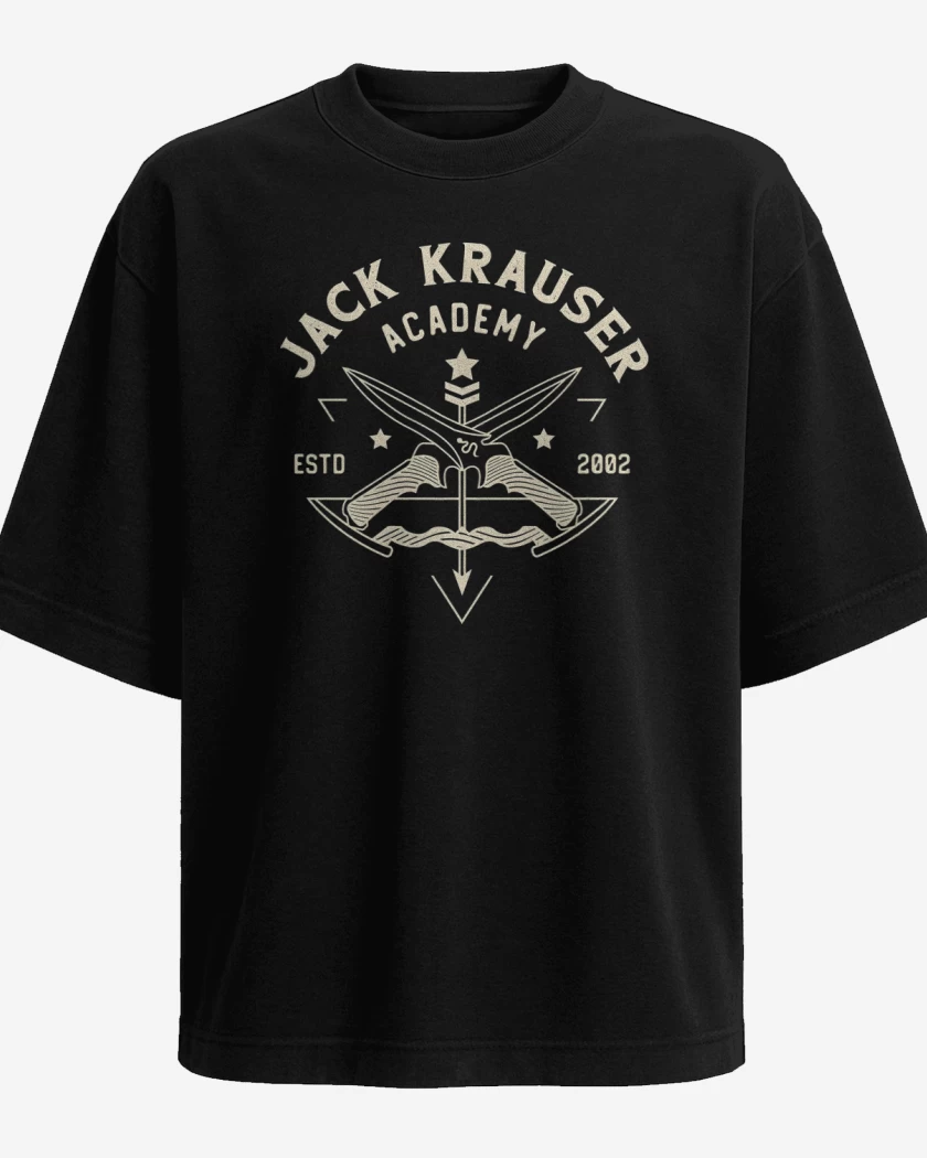 Polera Oversize Negro de Krauser ACADEMY