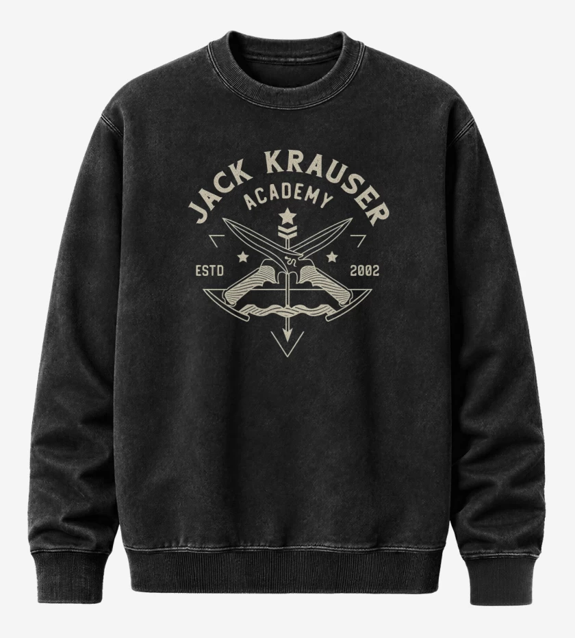 Poleron Polo Acid Wash Negro de Krauser ACADEMY