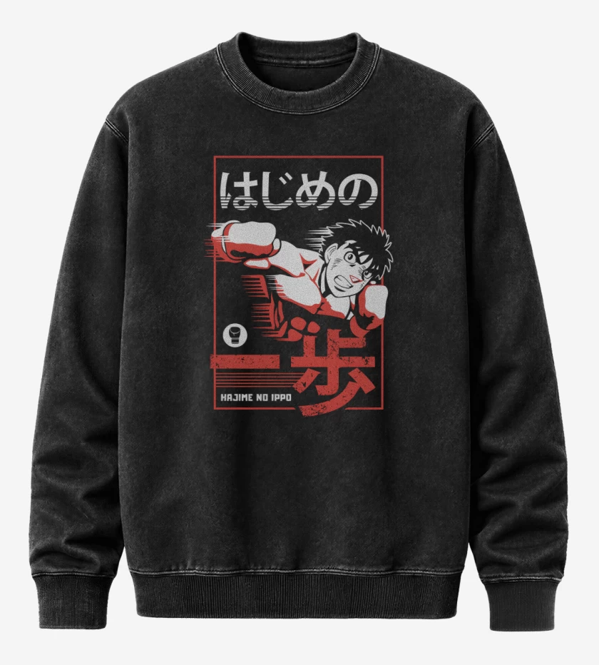 Poleron Polo Acid Wash Negro de Ippo 