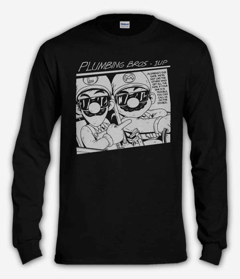 Polera manga larga Negro de Sonic Bros
