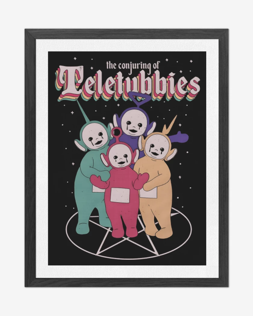 Cuadro decorativo Negro de Invocando Teletubbies