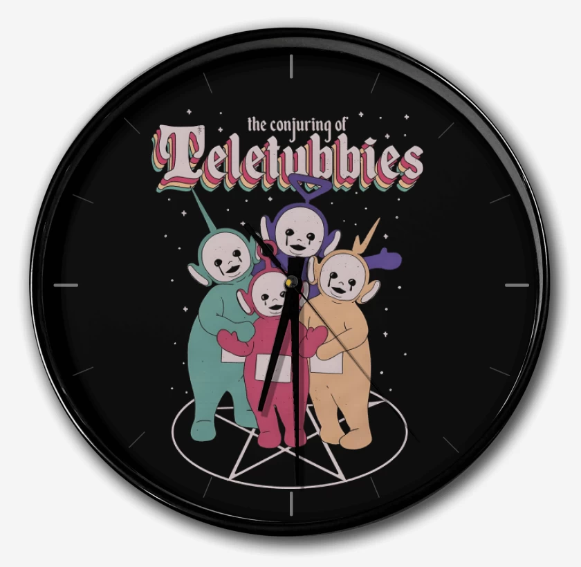 Reloj Negro de Invocando Teletubbies