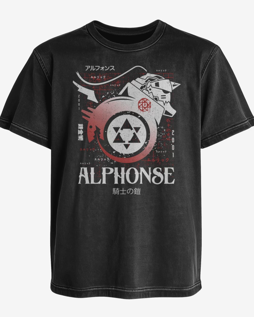 Polera desgastada Negro de Alphonse Alchemist