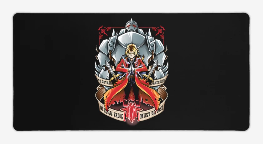 Mouse pad Gamer Negro de Hermandad Alquimista 