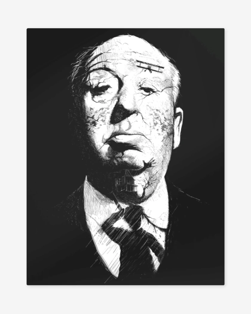 Print metalico Negro de Leyenda del Suspense