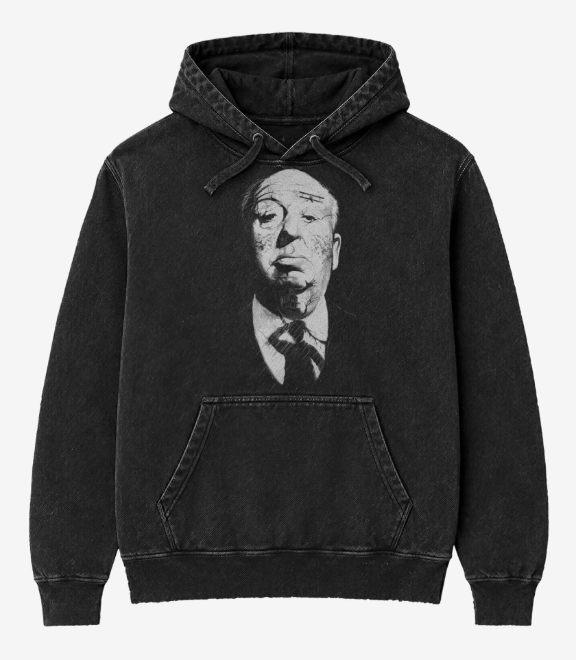 Poleron Canguro Acid Wash Negro de Leyenda del Suspense
