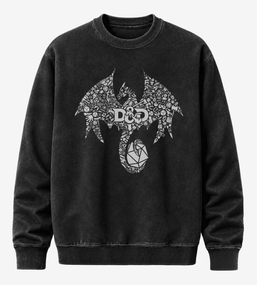 Poleron Polo Acid Wash Negro de D&D