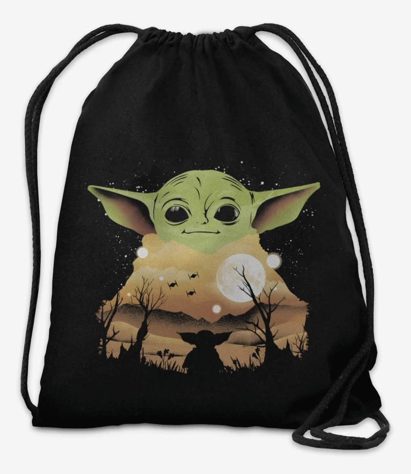 Mochila Negro de Grogu Sunset