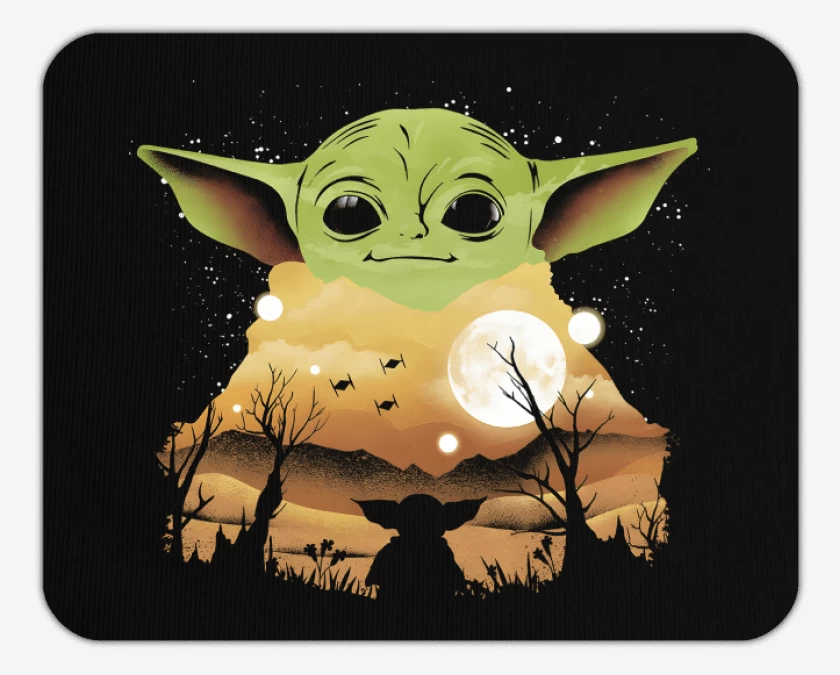 Mousepad Grogu Sunset