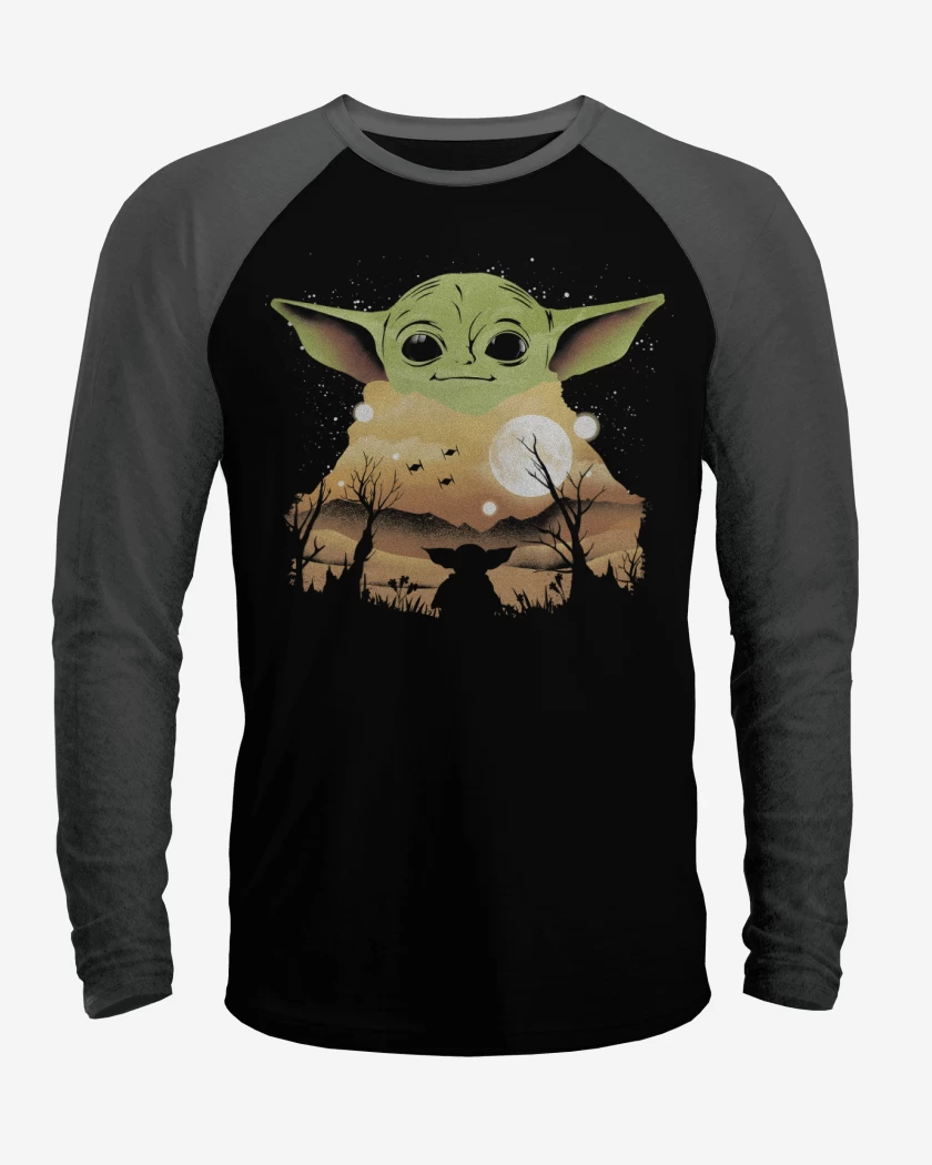 Polera Raglan Grogu Sunset