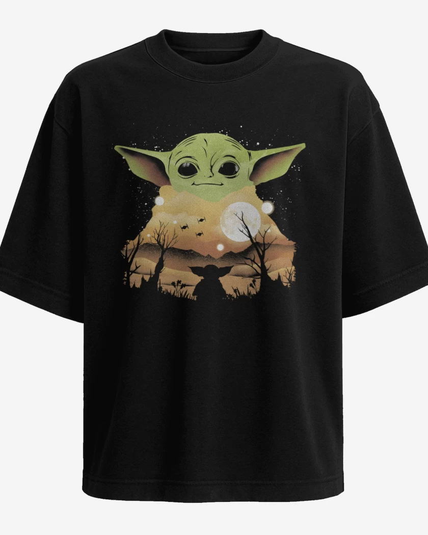 Polera Oversize Grogu Sunset
