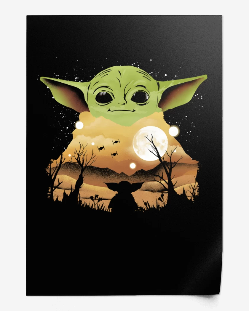 Print Grogu Sunset