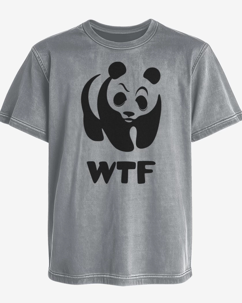 Polera desgastada Gris Melange de WTF