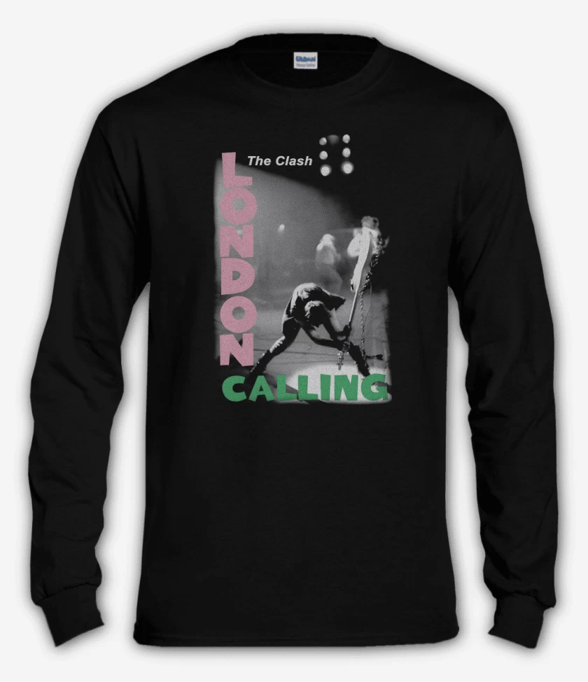 Polera manga larga Negro de London Calling