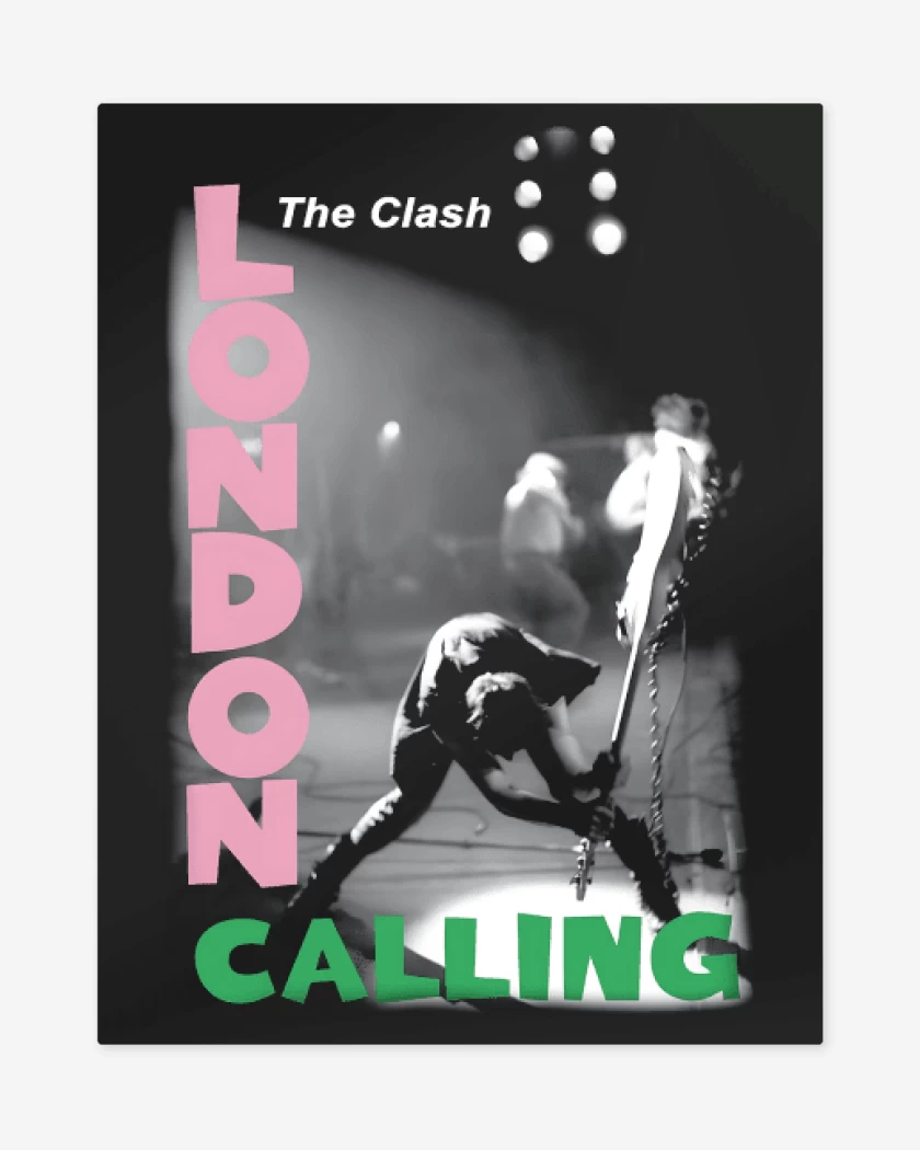 Print metalico Negro de London Calling