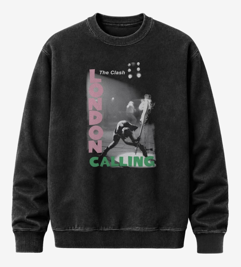 Poleron Polo Acid Wash Negro de London Calling