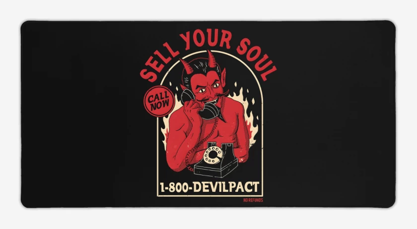 Mouse pad Gamer Negro de Vende tu Alma