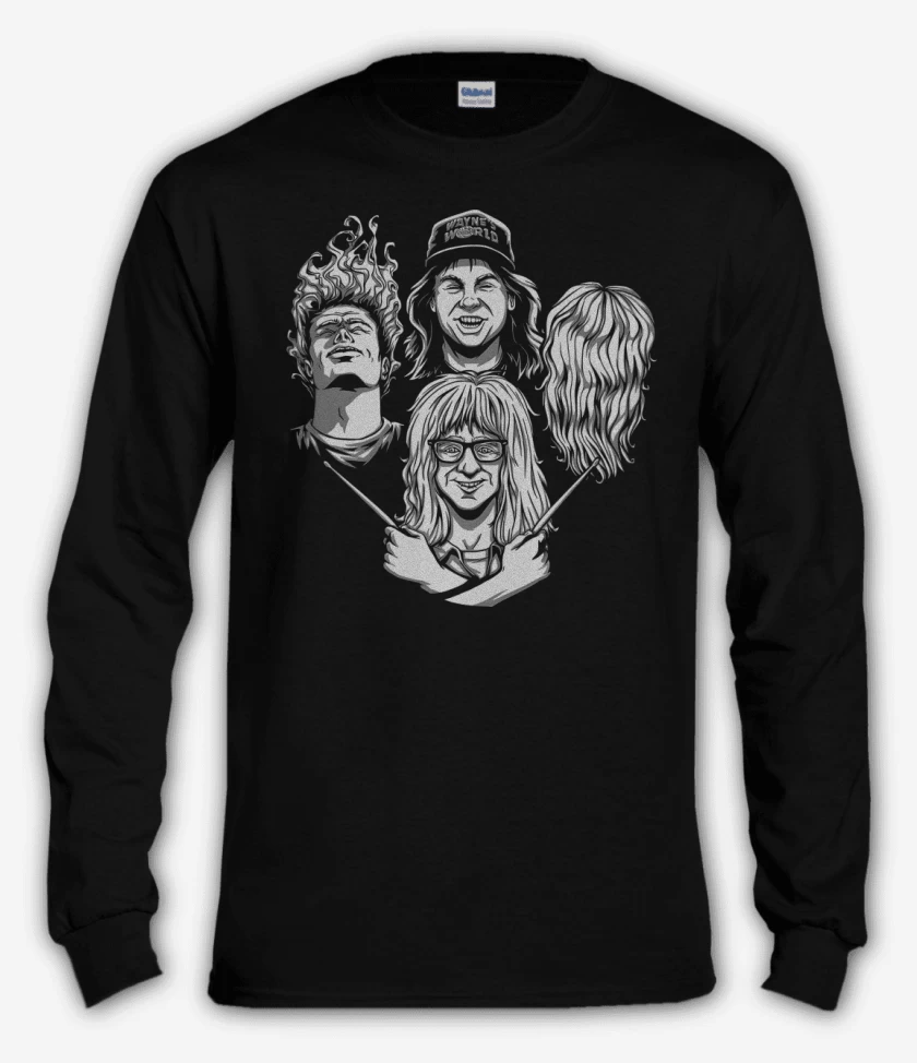 Polera manga larga Negro de Wayne Rhapsody