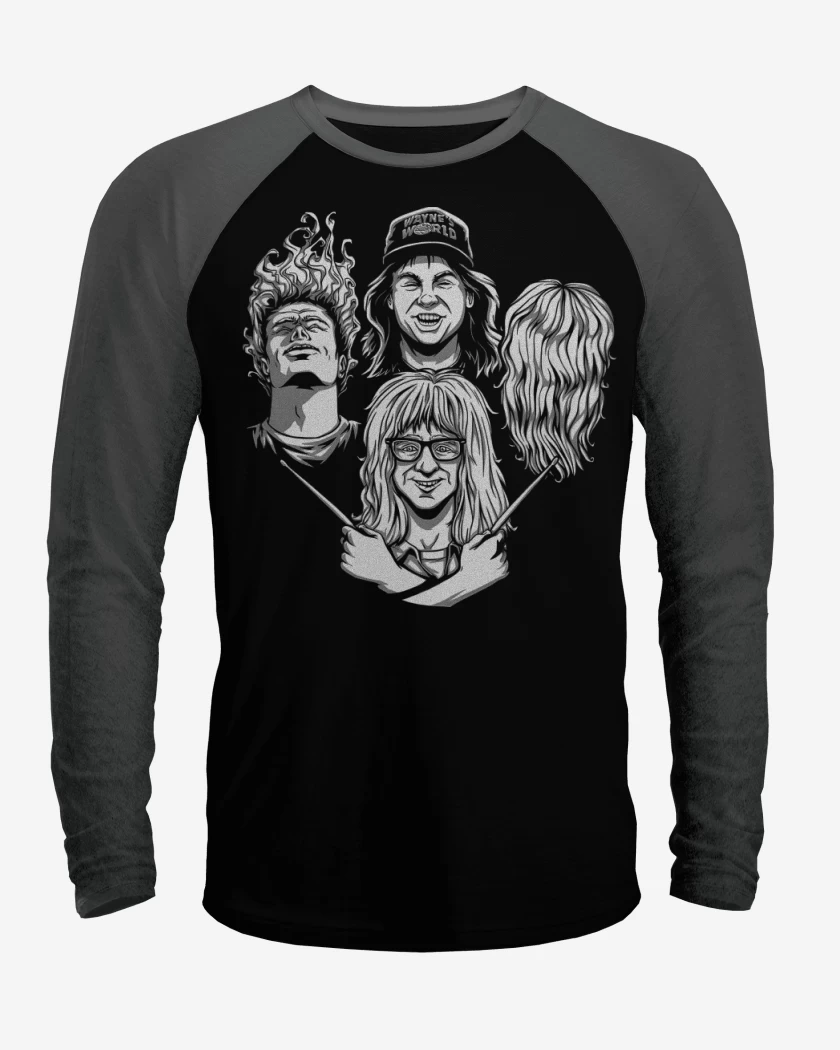 Polera Raglan Negro / Negro Heather de Wayne Rhapsody