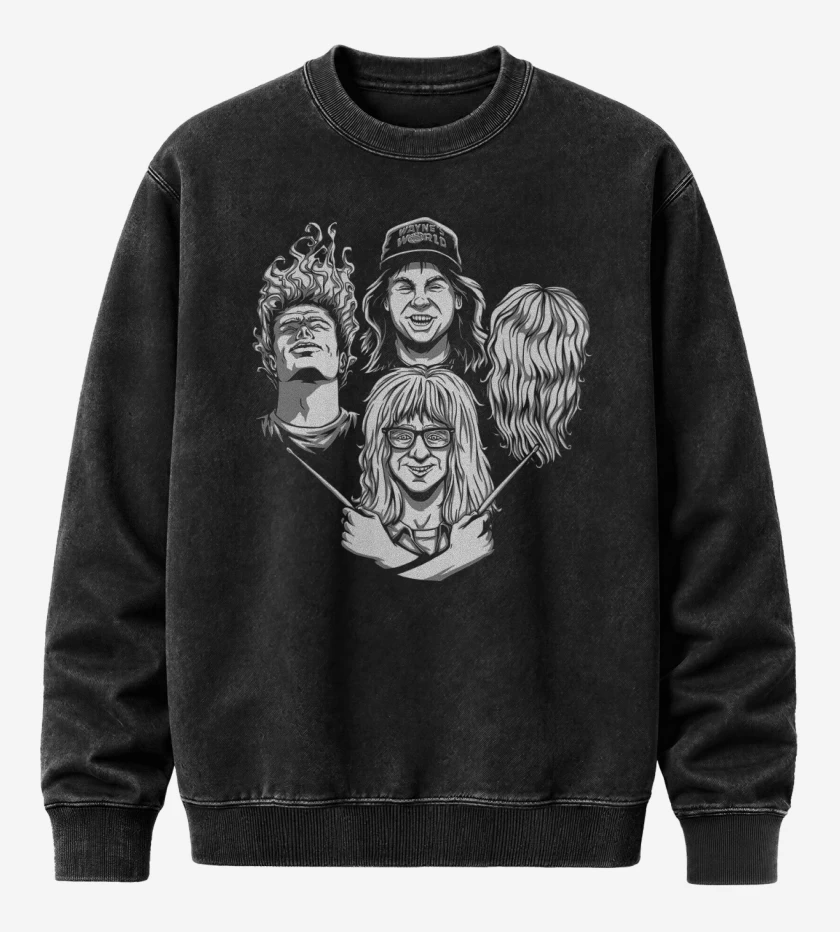 Poleron Polo Acid Wash Negro de Wayne Rhapsody