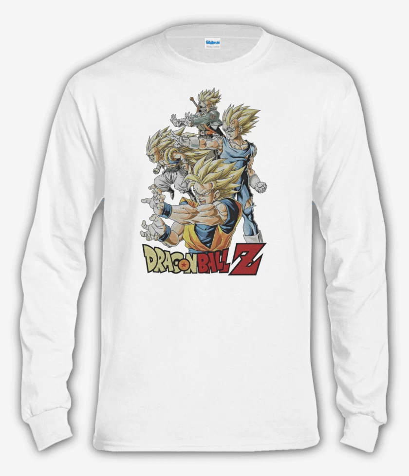 Polera manga larga Blanco de SaiyanZ
