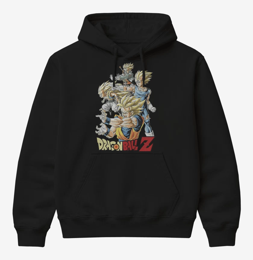 Poleron Canguro básico Negro de SaiyanZ