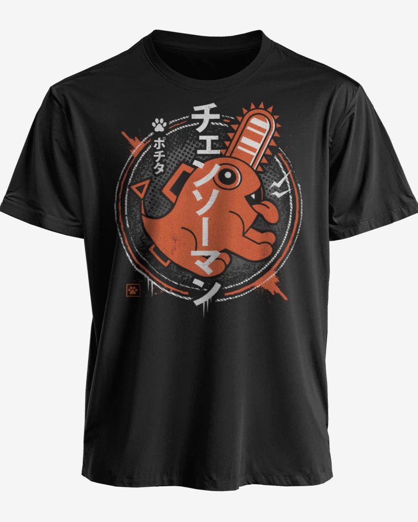 Polera premium Negro de Demonio Motosierra