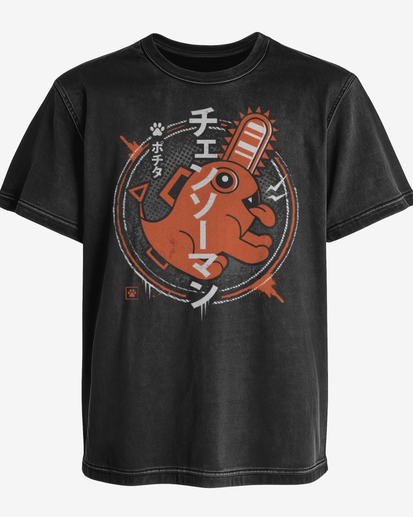 Polera desgastada Demonio Motosierra