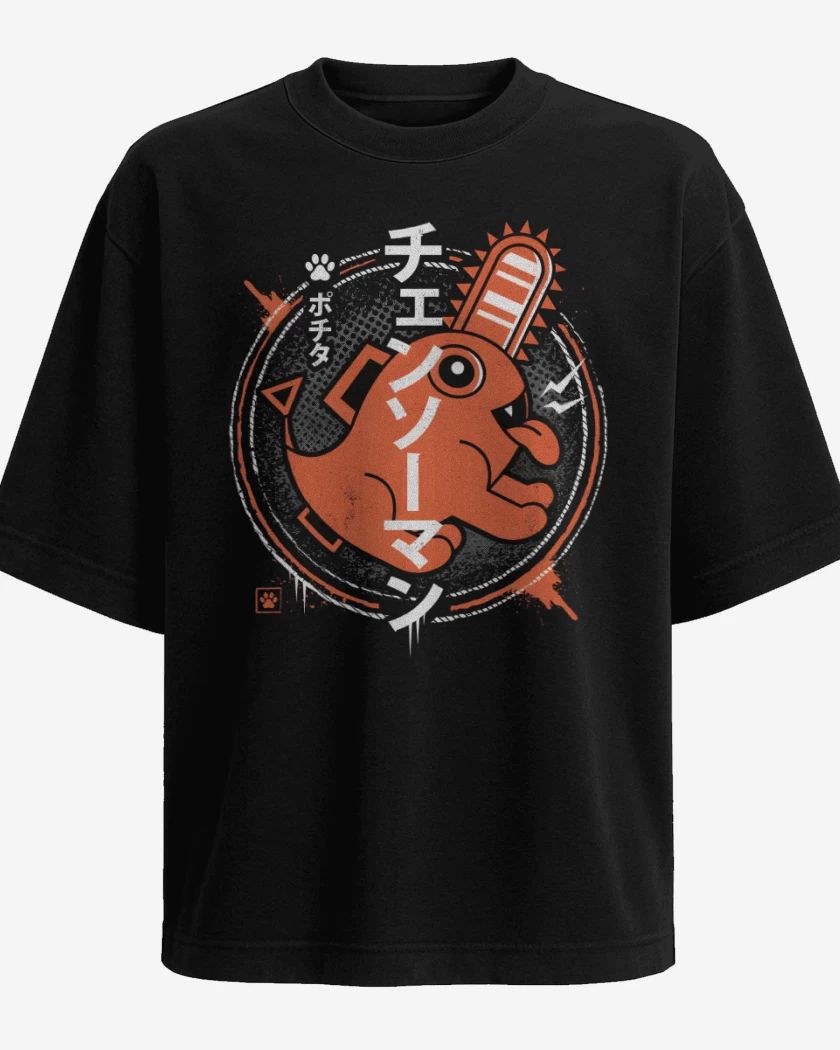 Polera Oversize Demonio Motosierra