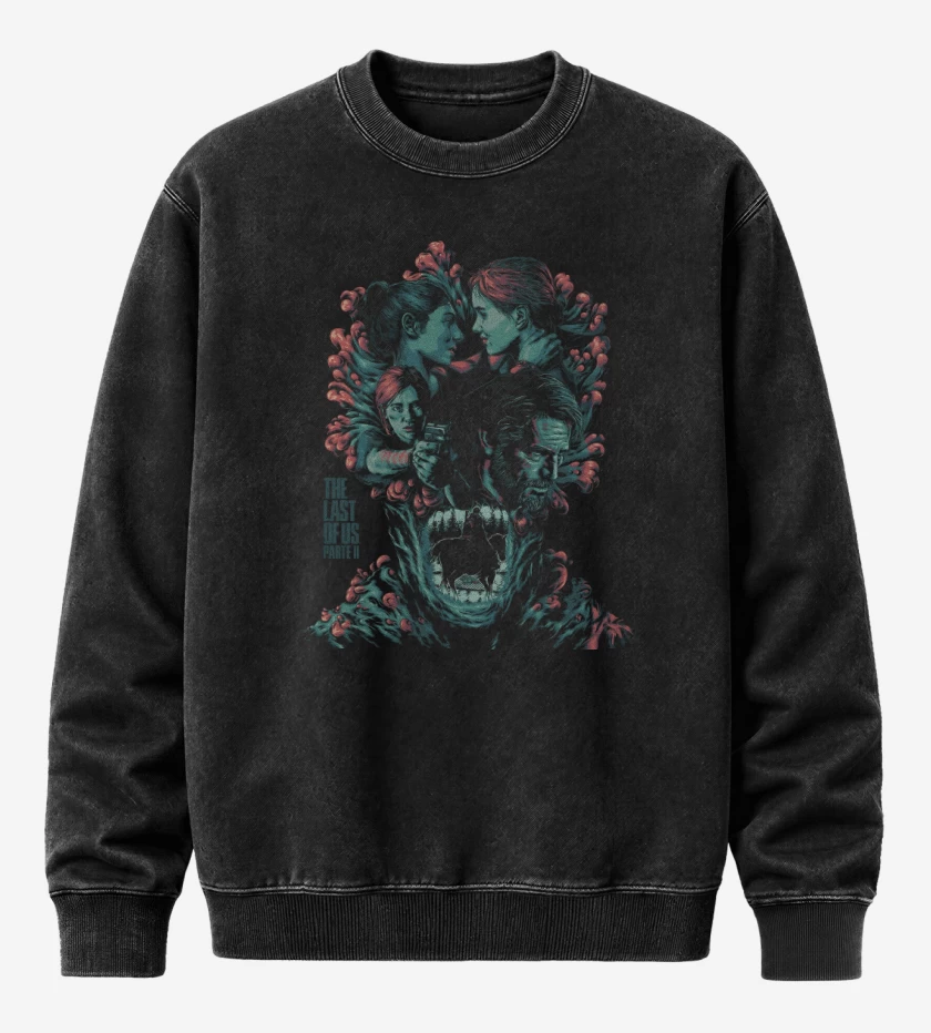 Poleron Polo Acid Wash Negro de The Last of Us Part II