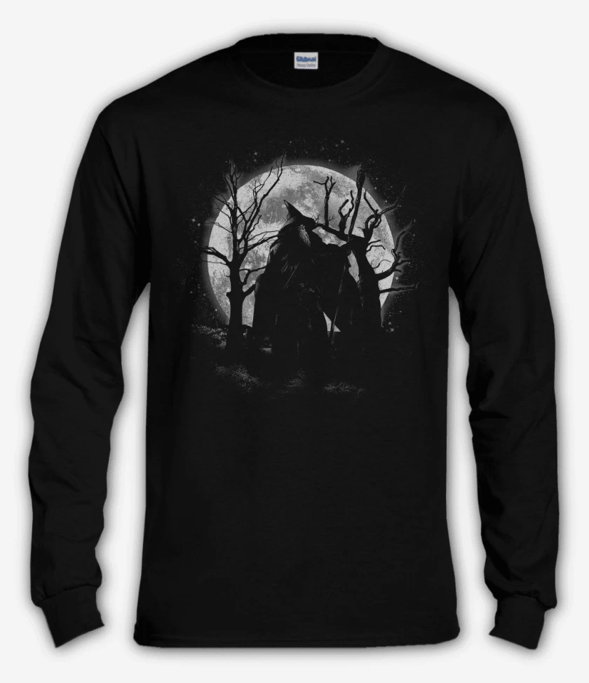 Polera manga larga Negro de Moonlight Wizard