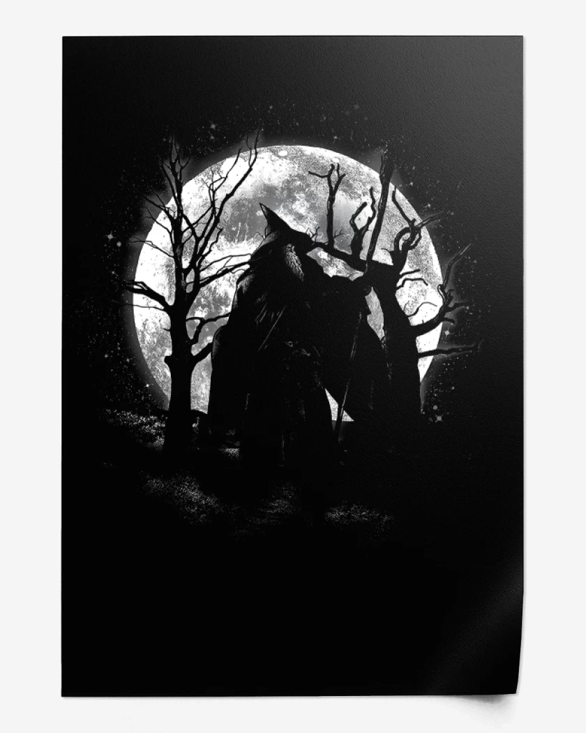 Print Negro de Moonlight Wizard
