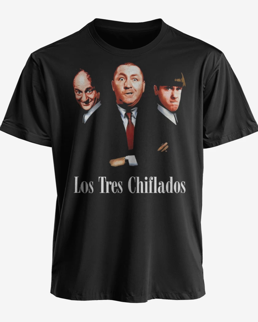 Polera premium Negro de Los Tres Chiflados