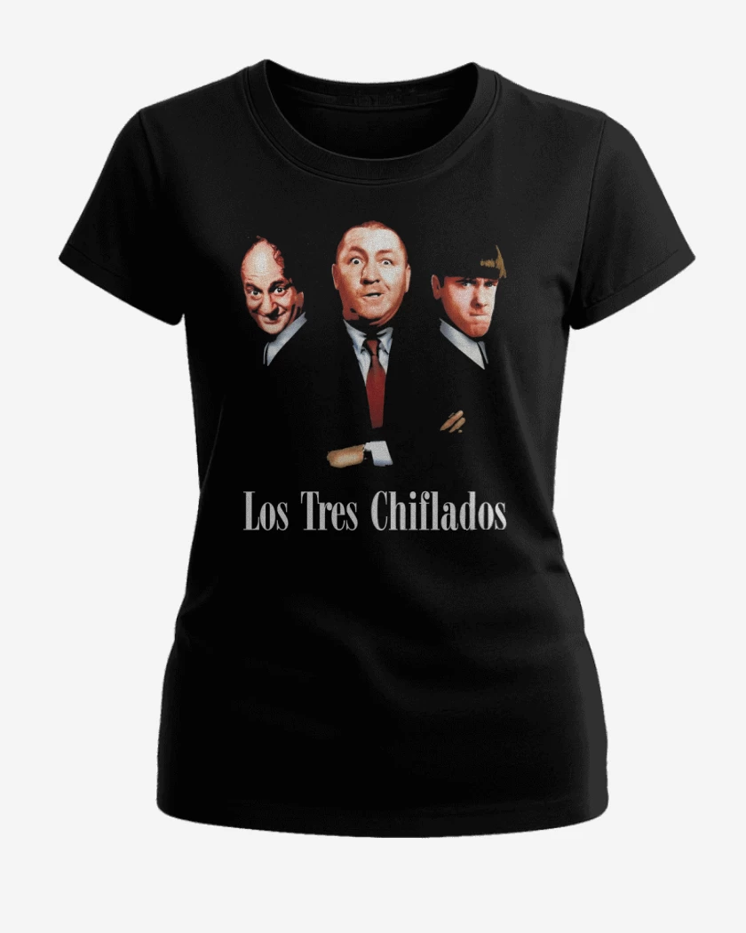 Polera de Mujer Negro de Los Tres Chiflados