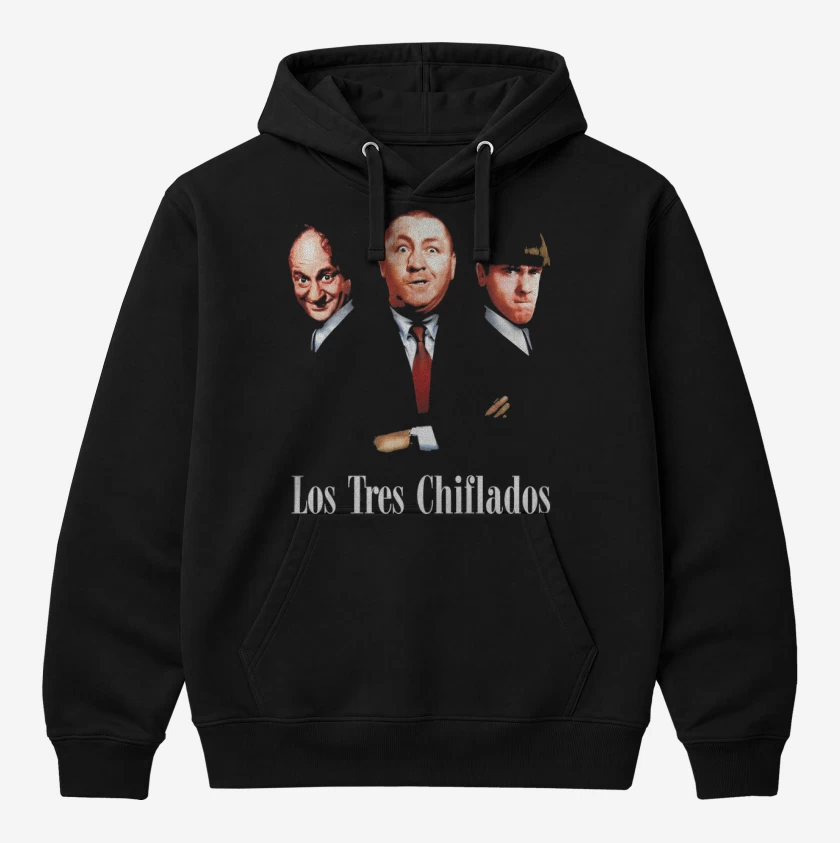 Polerón Canguro Negro de Los Tres Chiflados