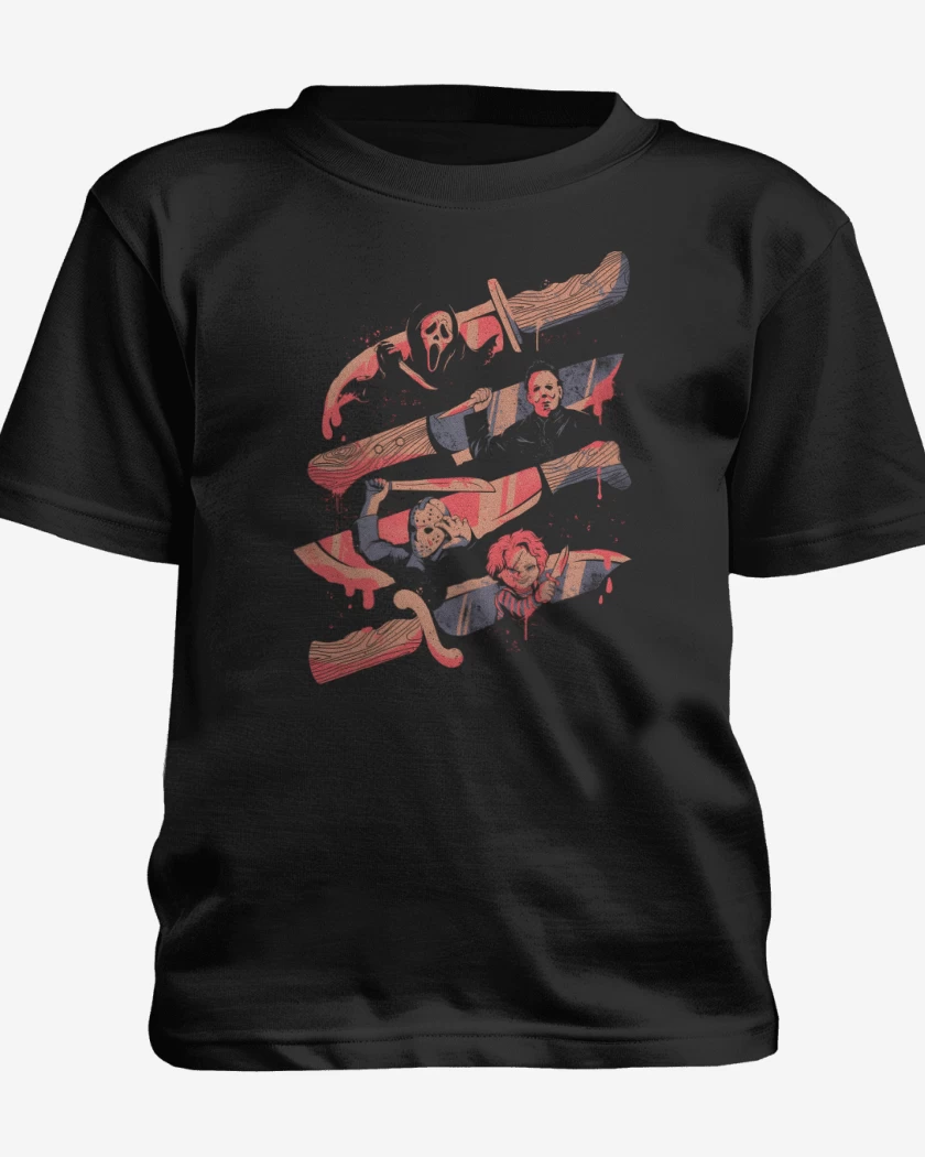 Polera de niño Negro de Cuchillos Famosos
