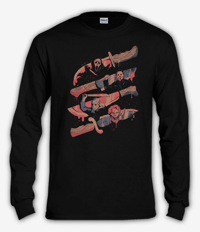 Polera manga larga Negro de Cuchillos Famosos