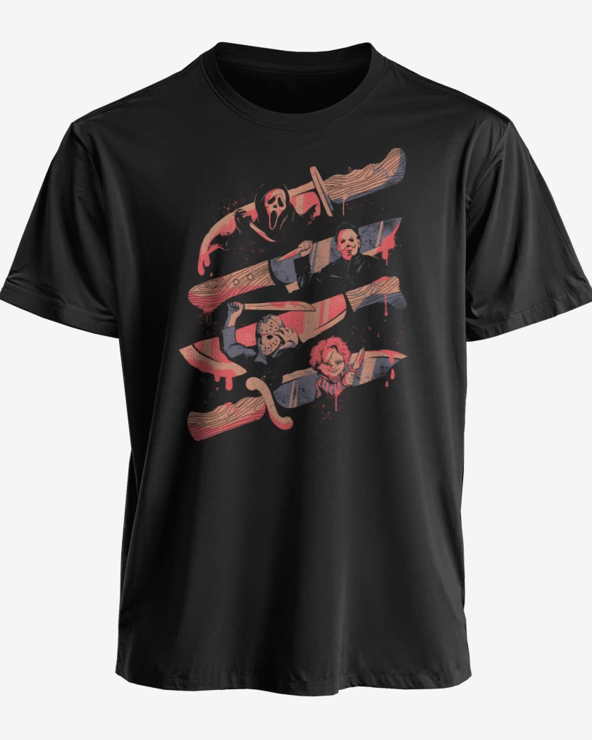 Polera premium Negro de Cuchillos Famosos