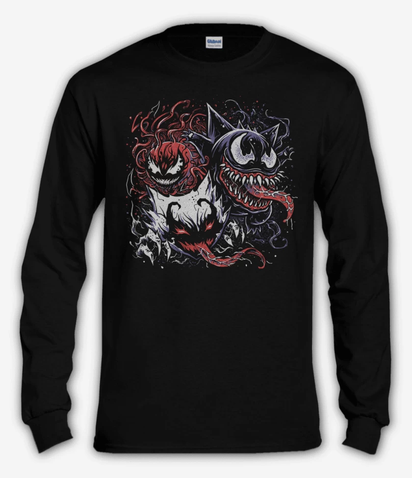 Polera manga larga Negro de Simbiontes Fantasmas