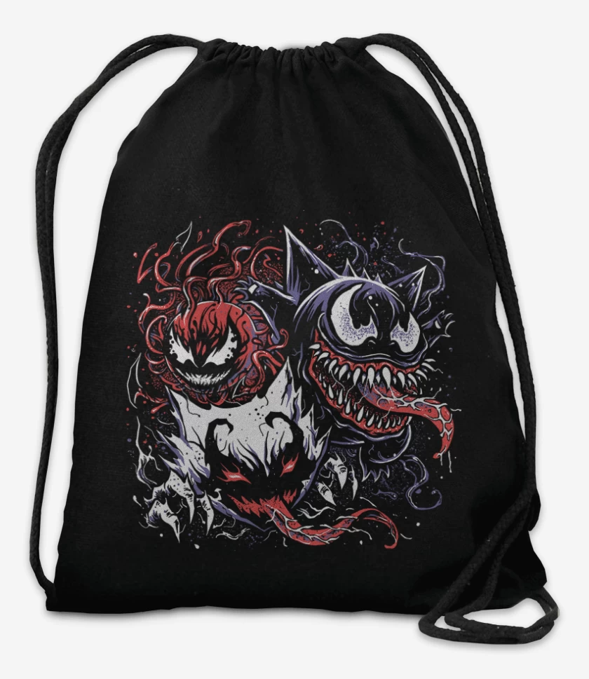 Mochila Negro de Simbiontes Fantasmas