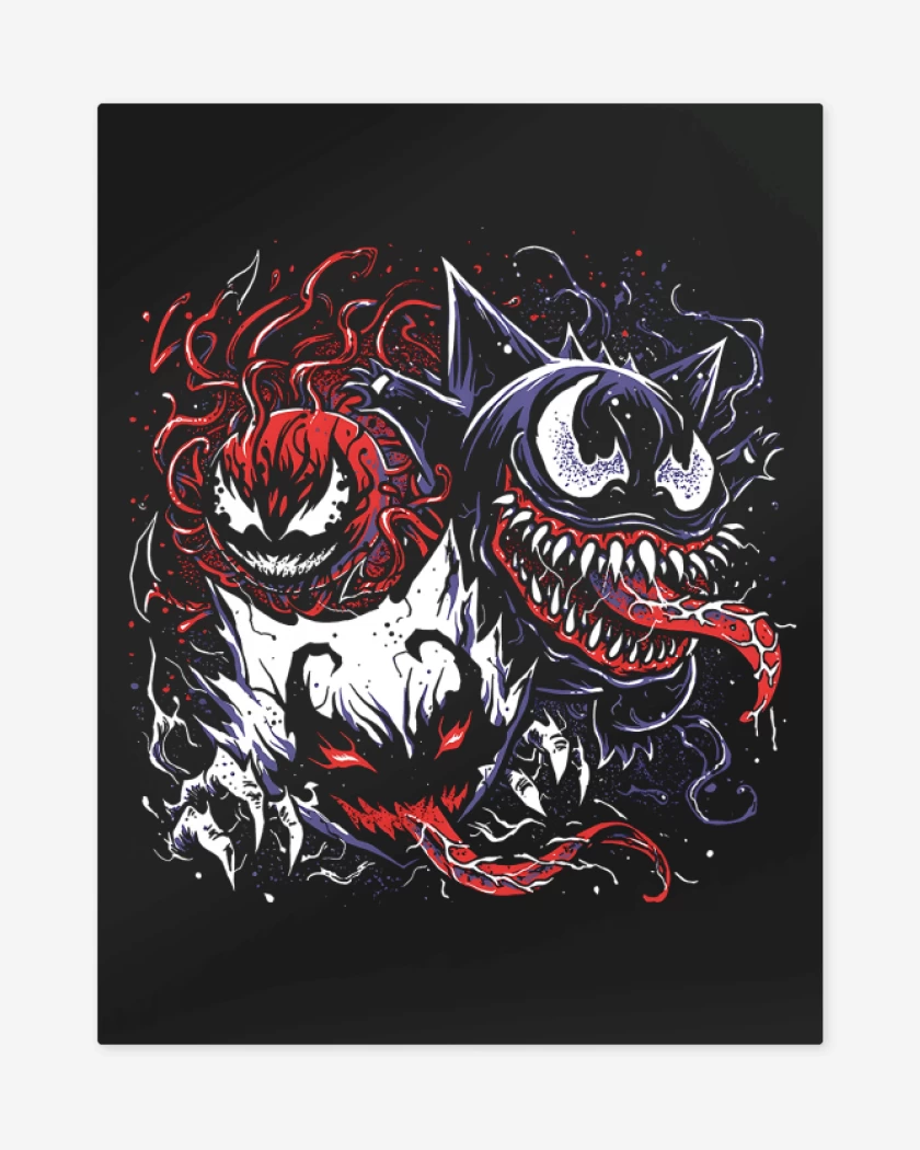 Print metalico Negro de Simbiontes Fantasmas