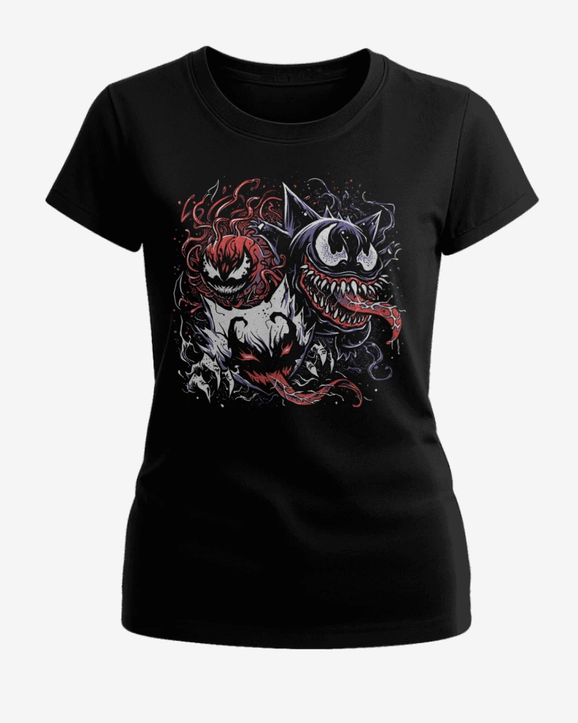 Polera de Mujer Negro de Simbiontes Fantasmas