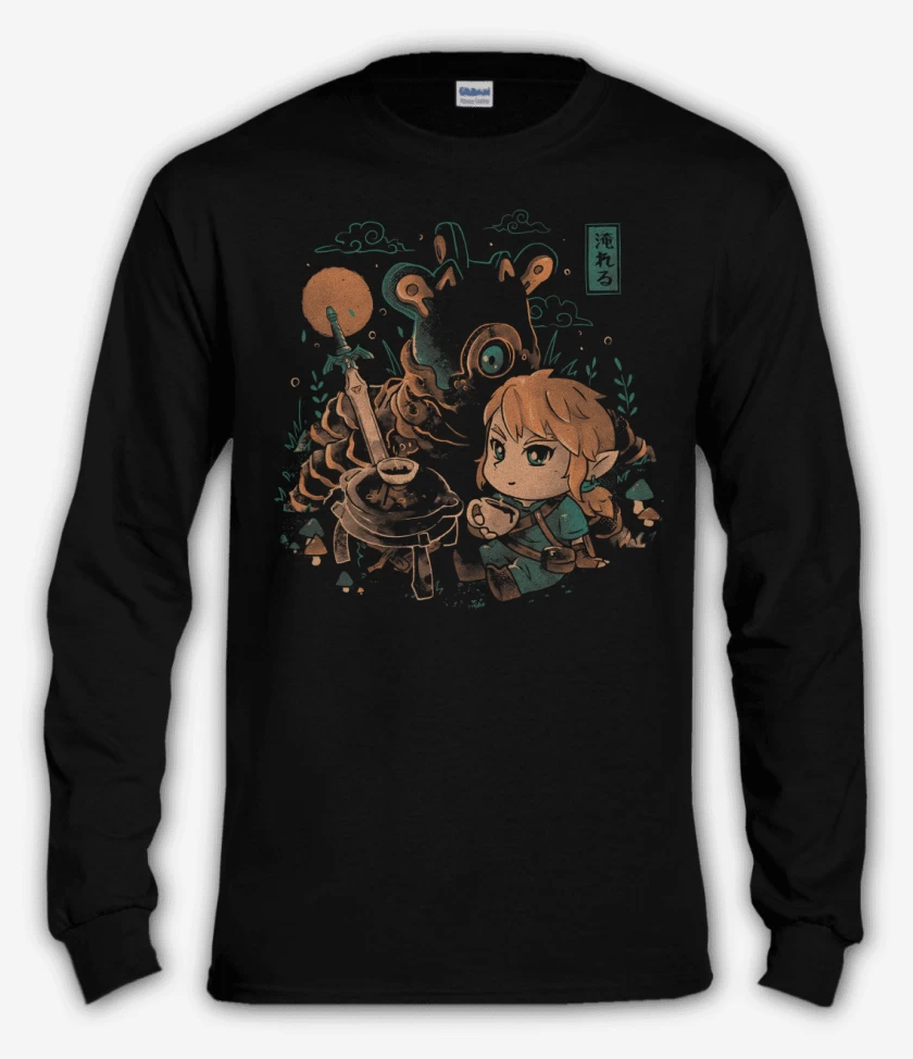 Polera manga larga Negro de Link Cocinero